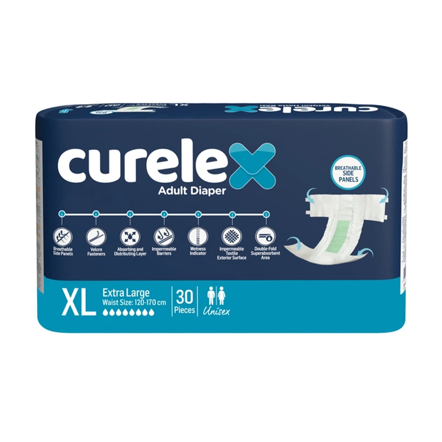 Підгузки для дорослих Curelex Extra Large (120-170 см), 30 шт